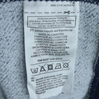 Adidas Men’s Blue Pullover Hoodie Size L Regular Fit Fleece