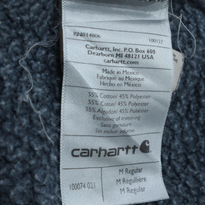 Carhartt Men's Blue Pullover Hoodie M Regular Fit Fleece Logo