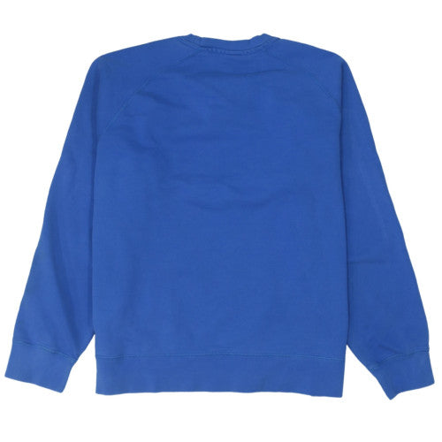 Nike Womens Blue XL Pullover Sweatshirt Crew Neck Logo Print Cotton Blend