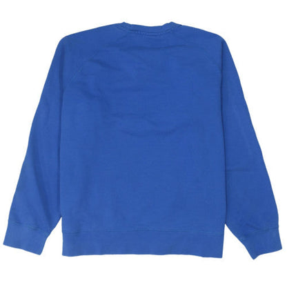 Nike Womens Blue XL Pullover Sweatshirt Crew Neck Logo Print Cotton Blend