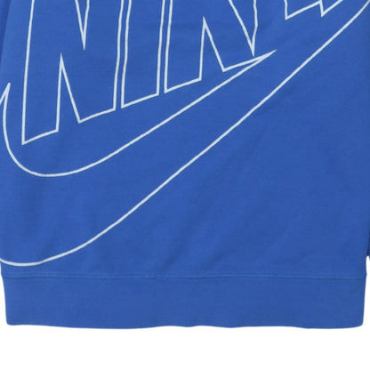 Nike Womens Blue XL Pullover Sweatshirt Crew Neck Logo Print Cotton Blend