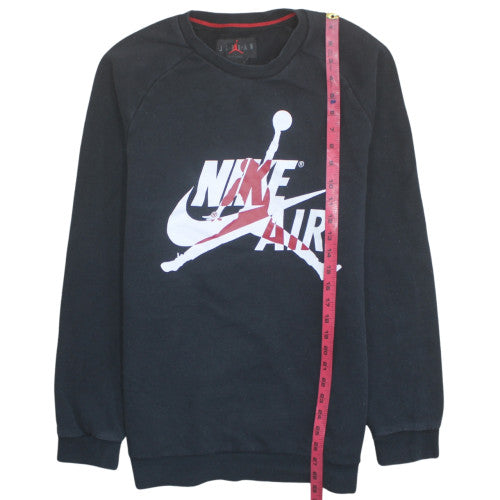 Nike Jordan Air Mens Black L Sweatshirt Crew Neck Pullover