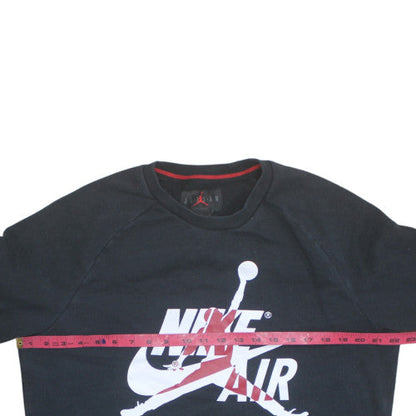 Nike Jordan Air Mens Black L Sweatshirt Crew Neck Pullover