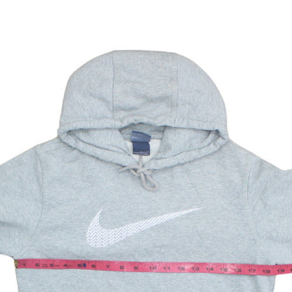 Nike Boys Grey Pullover Hoodie Small Cotton Blend Kangaroo Pocket
