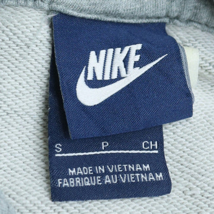 Nike Boys Grey Pullover Hoodie Small Cotton Blend Kangaroo Pocket