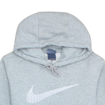Nike Boys Grey Pullover Hoodie Small Cotton Blend Kangaroo Pocket
