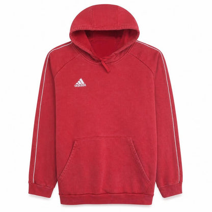 Front view of Adidas Men's Red 2XL Pullover Hoodie Fleece Sports Sweatshirt
