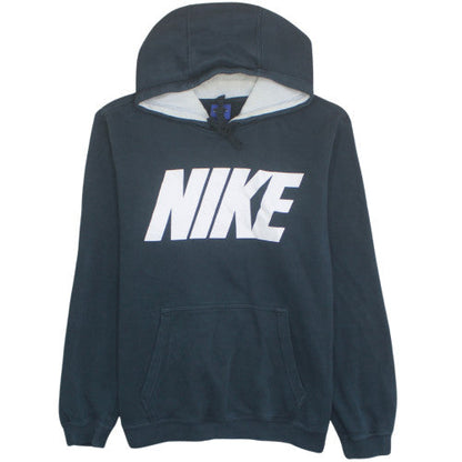 Nike Men Black Pullover Hoodie M Fleece Logo Sportswear