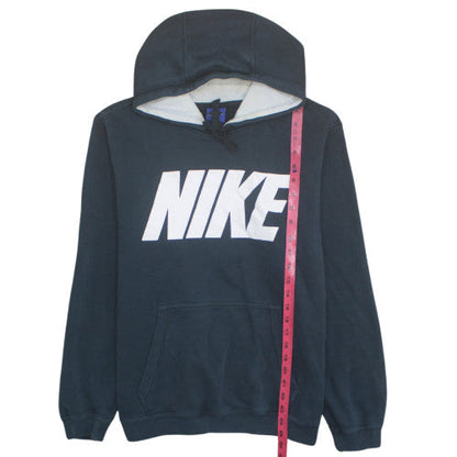 Nike Men Black Pullover Hoodie M Fleece Logo Sportswear