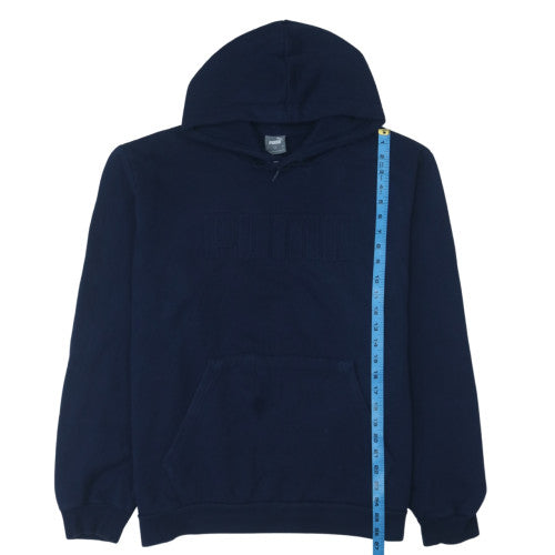 Puma Mens Blue XL Pullover Hoodie Fleece Logo Sports Sweatshirt