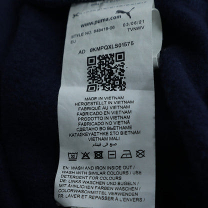 Puma Mens Blue XL Pullover Hoodie Fleece Logo Sports Sweatshirt