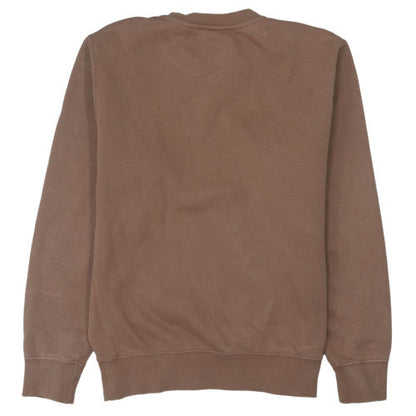 Nike Womens Brown Small Pullover Sweatshirt Crew Neck Cotton Blend