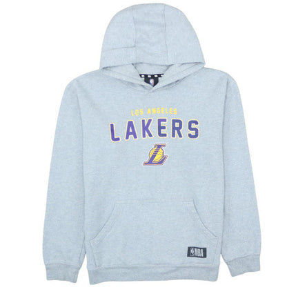 NBA Youth Boys Grey Los Angeles Lakers Pullover Hoodie Size 16