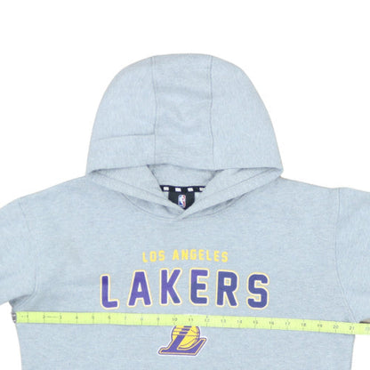 NBA Youth Boys Grey Los Angeles Lakers Pullover Hoodie Size 16