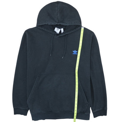 adidas Men Black 2XL Pullover Hoodie with Logo and Pockets