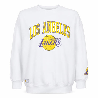 NBA Los Angeles Lakers White Graphic Pullover Sweatshirt Women's M