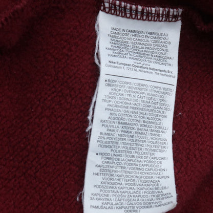 Nike Women's Burgundy Pullover Hoodie Medium Cotton Blend Sweatshirt