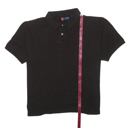 Chaps Men's Black XL Cotton Short Sleeve Polo Shirt