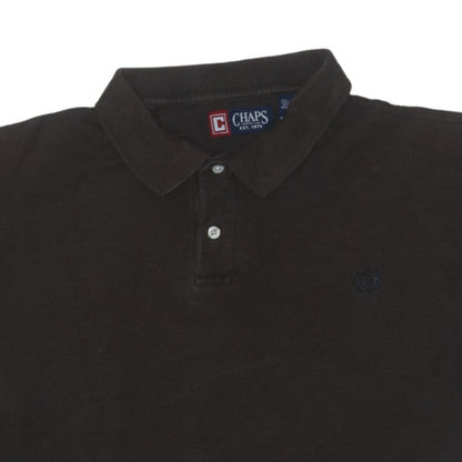 Chaps Men's Black XL Cotton Short Sleeve Polo Shirt