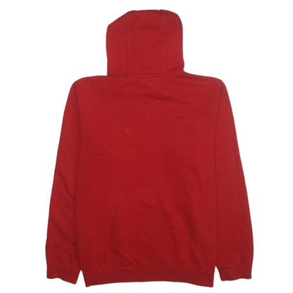 Nike Men's Red Pullover Hoodie L Fleece Regular Fit Logo Sweatshirt