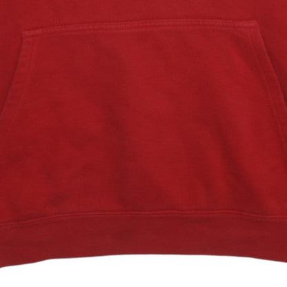 Nike Men's Red Pullover Hoodie L Fleece Regular Fit Logo Sweatshirt