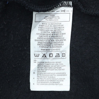 Adidas Men's Black XL Pullover Hoodie with Logo Fleece Sweatshirt
