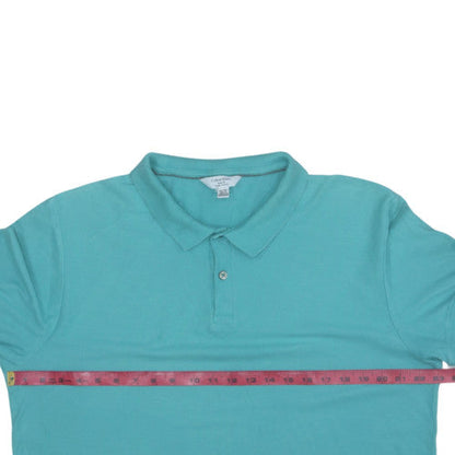 Calvin Klein Men's Blue Pima Cotton Body Fit Polo Shirt XL