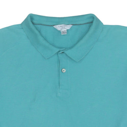 Calvin Klein Men's Blue Pima Cotton Body Fit Polo Shirt XL