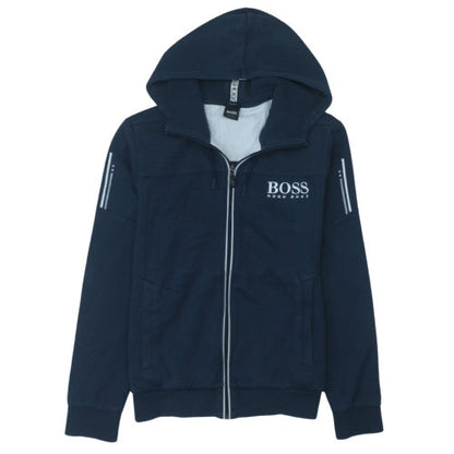 Hugo Boss Mens Blue Regular Fit Full Zip Hoodie Size M