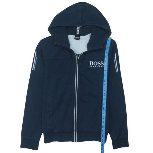 Hugo Boss Mens Blue Regular Fit Full Zip Hoodie Size M