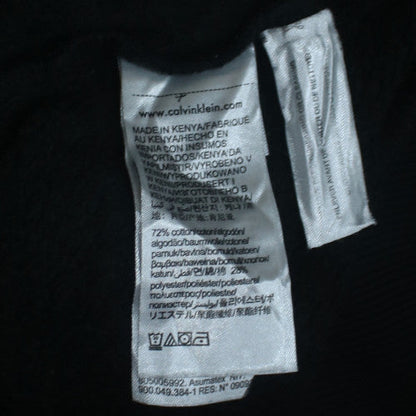 Calvin Klein Jeans Womens Black XS Pullover Hoodie Logo Cotton Blend