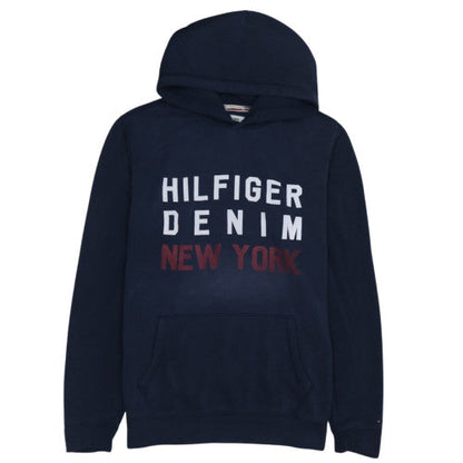Hilfiger Denim Men's Blue XL Pullover Hoodie with Logo