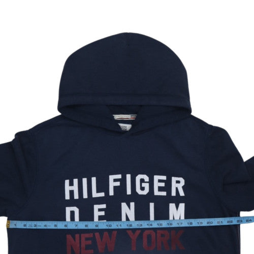 Hilfiger Denim Men's Blue XL Pullover Hoodie with Logo