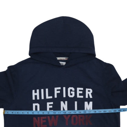 Hilfiger Denim Men's Blue XL Pullover Hoodie with Logo