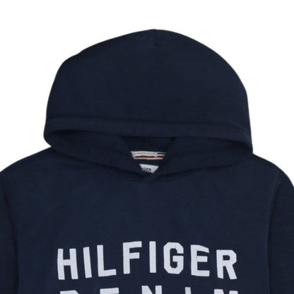 Hilfiger Denim Men's Blue XL Pullover Hoodie with Logo