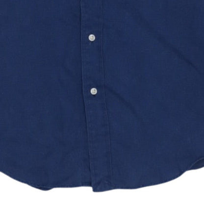 Polo Ralph Lauren Men's Blue Slim Fit Linen Long Sleeve Shirt Size S