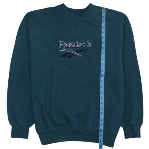 Reebok Men's Blue Crew Neck Pullover Sweatshirt M Classic Logo