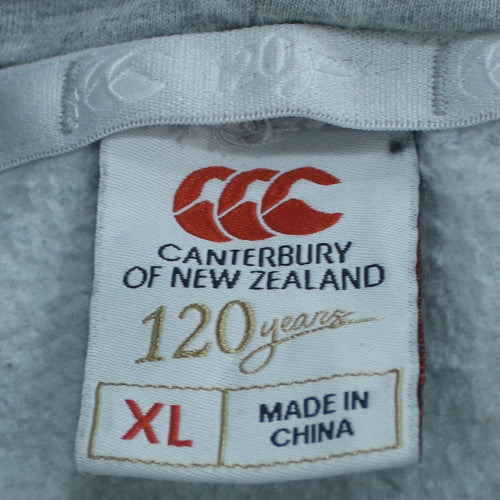 Canterbury Men's Grey XL Pullover Hoodie with Logo Print
