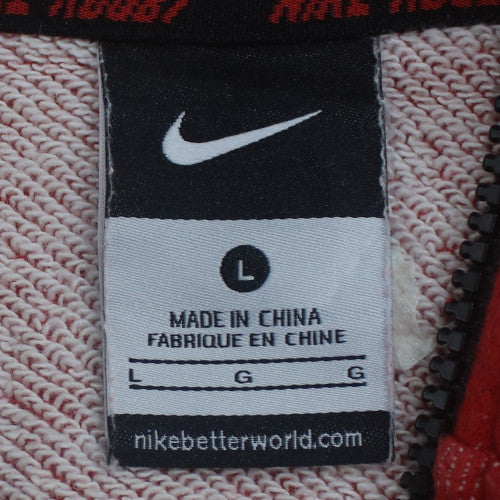 Nike Men’s Red Saracens Full Zip Hoodie Size L Rugby Sportswear