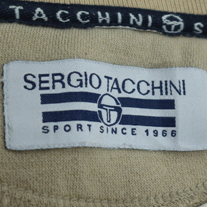 Sergio Tacchini Men’s Beige XL Pullover Sweatshirt Logo Crew Neck