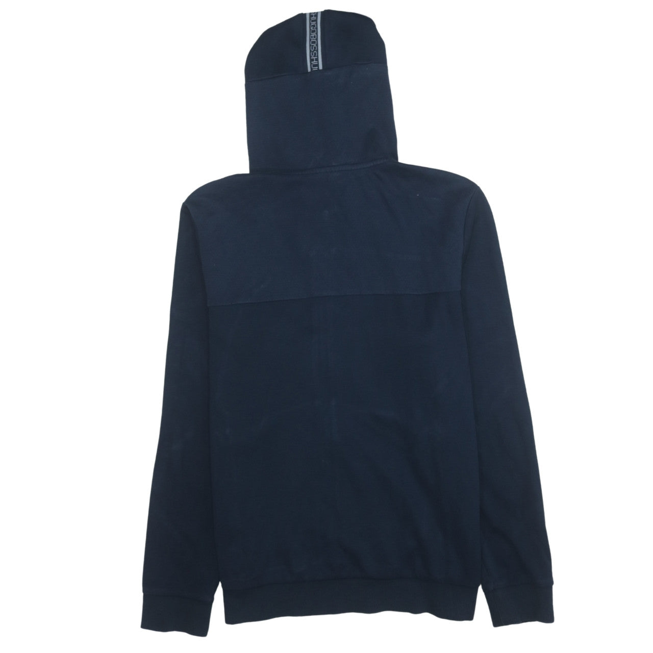 Hugo Boss Men's Blue Full Zip Hoodie M Logo Cotton Blend