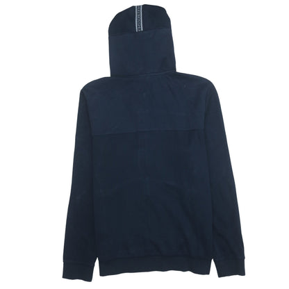 Hugo Boss Men's Blue Full Zip Hoodie M Logo Cotton Blend