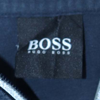 Hugo Boss Men's Blue Full Zip Hoodie M Logo Cotton Blend