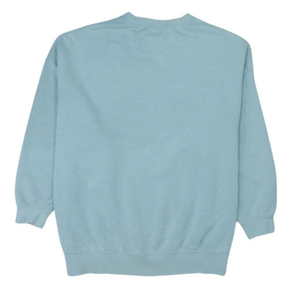 Nike Women's Blue Crew Neck Pullover Sweatshirt Size S Cotton Blend