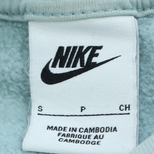 Nike Women's Blue Crew Neck Pullover Sweatshirt Size S Cotton Blend