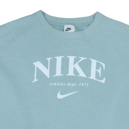 Nike Women's Blue Crew Neck Pullover Sweatshirt Size S Cotton Blend
