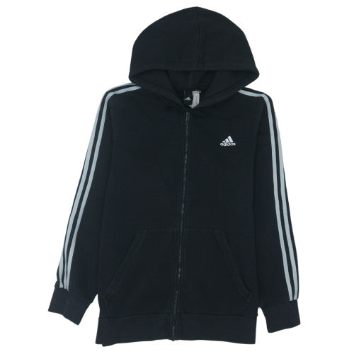 Adidas Womens Black Full Zip Hoodie Size XL - Casual Hooded Sweatshirt