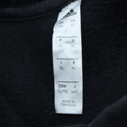 adidas Men’s Black XL Pullover Hoodie with Logo and Pockets