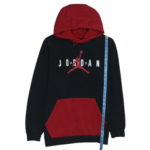 Jordan Men's Black Red Pullover Hoodie L Fleece Logo Sportswear