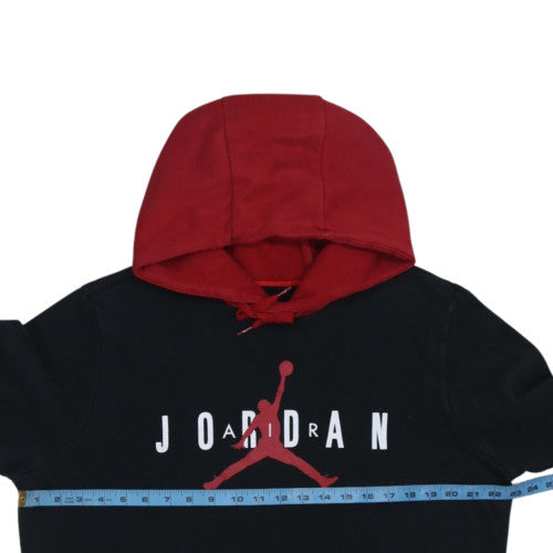 Jordan Men's Black Red Pullover Hoodie L Fleece Logo Sportswear